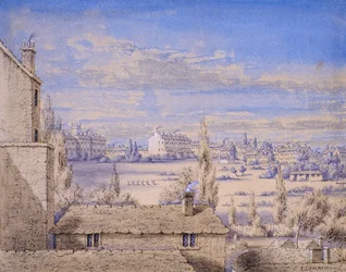 Vista di Belgrave Square vista dal n.6 Grosvenor Place, Londra, c.1820
